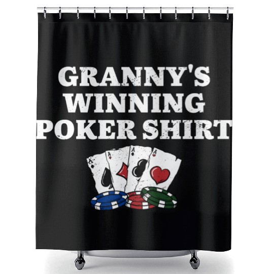 Granny's Winning Poker Shower Curtains Poker Player Grandma