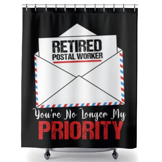 Funny Retirement Retired Postal Worker Shower Curtains