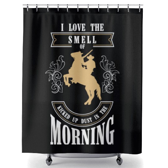 Cowboy Horses Bank Robbery Gunslinger Shower Curtains