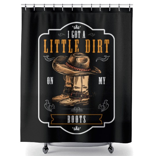 Cowboy Revolver Sheriff Star Gunslinger Shower Curtains