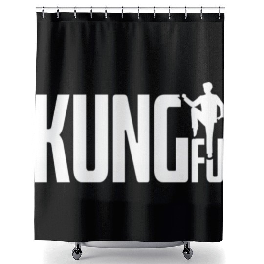 Kung Fu Simple Cool Artwork Shower Curtains
