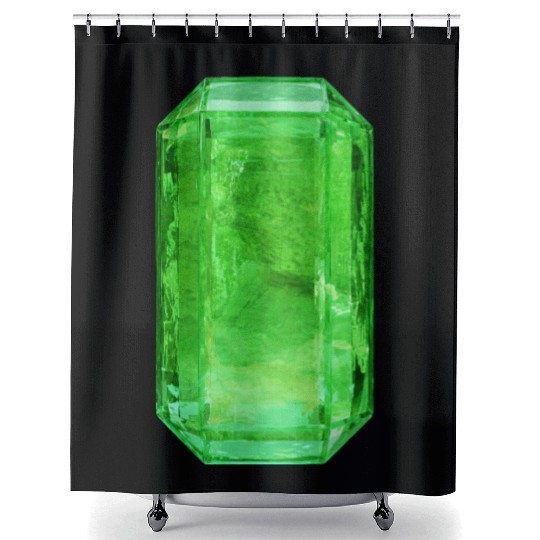 Emerald Crystal Shower Curtains