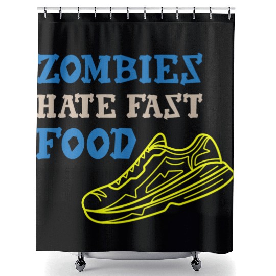 Zombies Hate Fast Food Shower Curtains