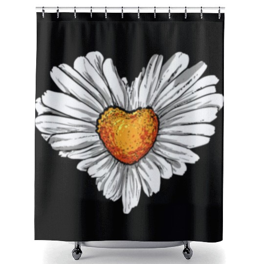 Gardener Daisy Heart Daisy Gardener Shower Curtains