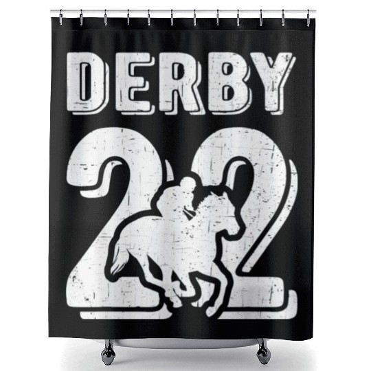 Kentucky Racing 2022 Derby Horse Racing Shower Curtains