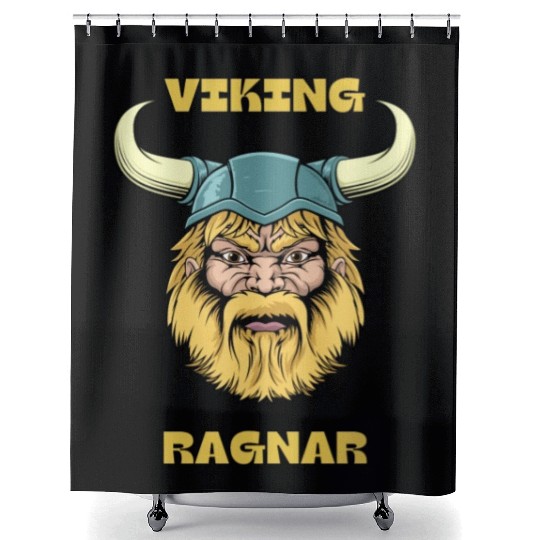 Yellow and blue vikings Shower Curtains template 11 17 in