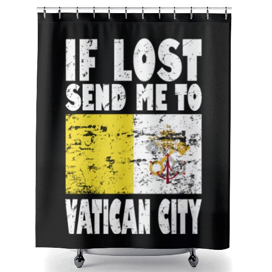Vatican City Flag Saying Shower Curtains