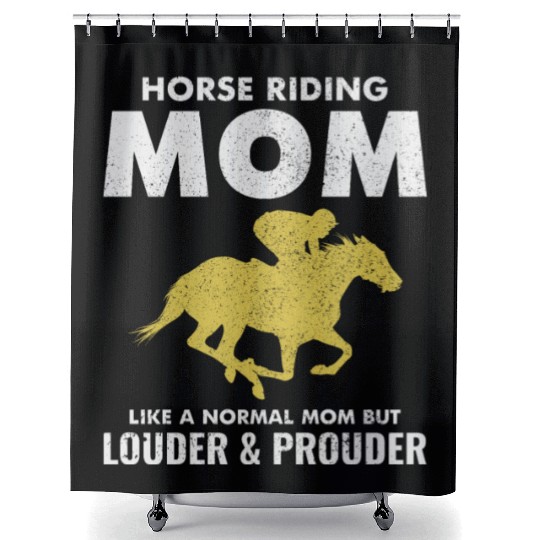 Barrel Racer Racing Horse Riding Mom Mothers day Shower Curtains