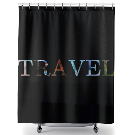 in love with travel, in all seasons Shower Curtains