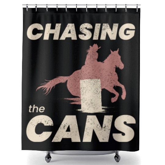 Barrel Racer Rodeo Racing Horse Riding Funny Shower Curtains