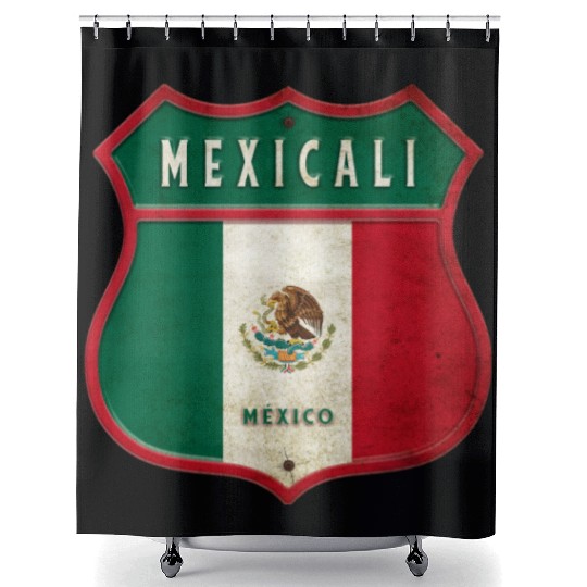 Mexicali Mexico crest design Shower Curtains