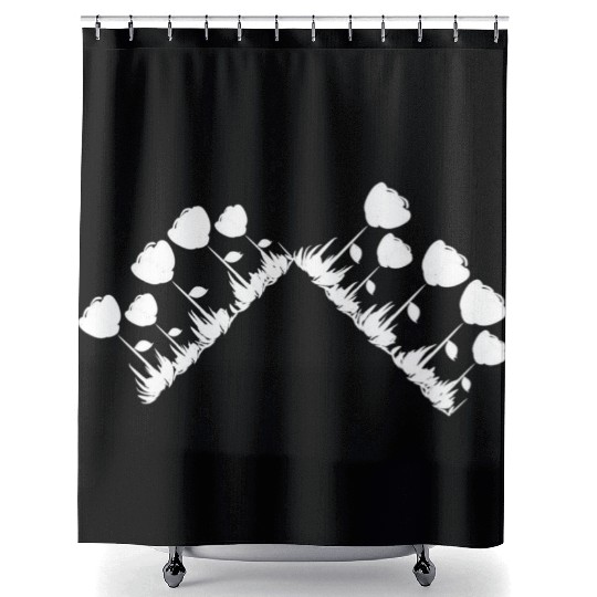 flowers symbol plants roses flower triangle Shower Curtains