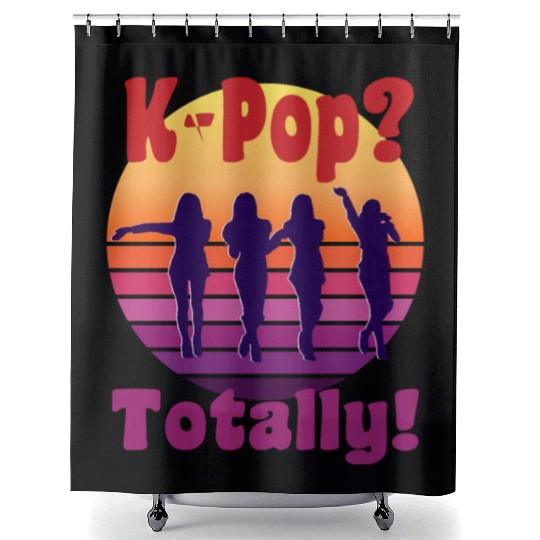 K-Pop? Totally! - Retro classic music Shower Curtains