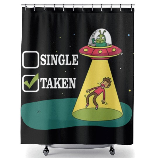 Abduct Horror Green Shower Curtains
