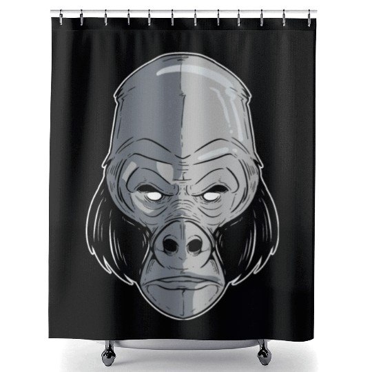 King Gorilla Zookeeper Gift Shower Curtains
