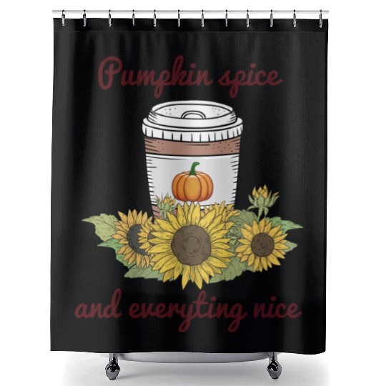 Halloween Pumpkin Spice Everything Nice Funny Shower Curtains