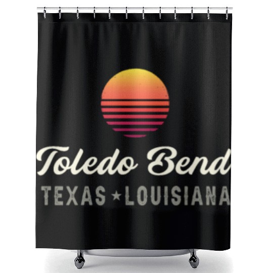 Toledo Bend,TEXAS LOUISIANA Bass Fishing Shower Curtains