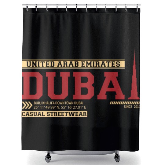Burj Khalifa Downtown Dubai United Arab Emirates Shower Curtains