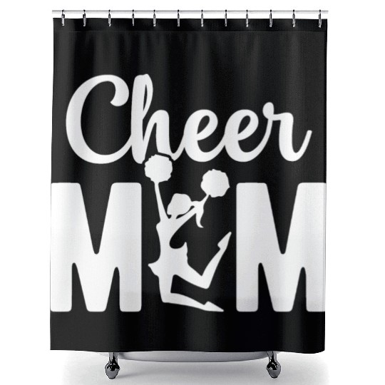 Womens Cheer Mom Gymnastics Cheerleading Mom Squad Shower Curtains