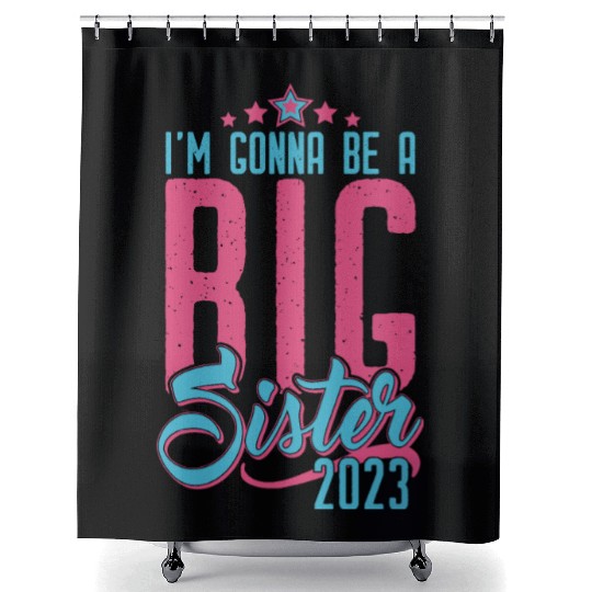 Going to be Big Sister 2023 - Baby Pregnancy Girls Shower Curtains
