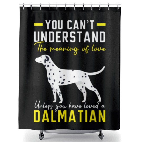 Spot Squad Paw Love Puppy Breeder Dalmatian Dog Shower Curtains