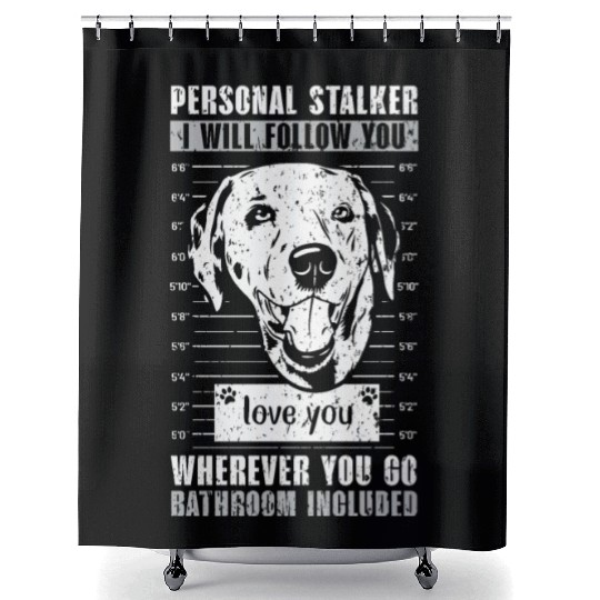 Spot Squad Paw Love Puppy Breeder Dalmatian Dog Shower Curtains