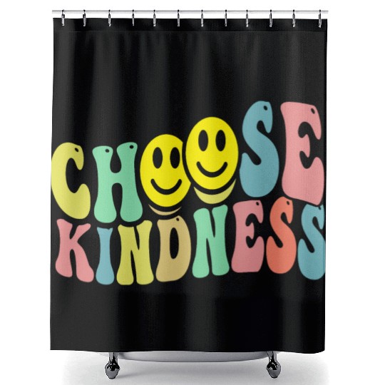 Choose Kindness - Rainbow Love Tolerance Gay LGBT Shower Curtains