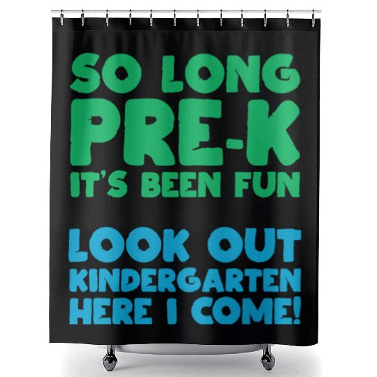 So Long Pre-K Preschooler Kindergarten Gift Idea Shower Curtains