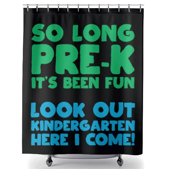 So Long Pre-K Preschooler Kindergarten Gift Idea Shower Curtains