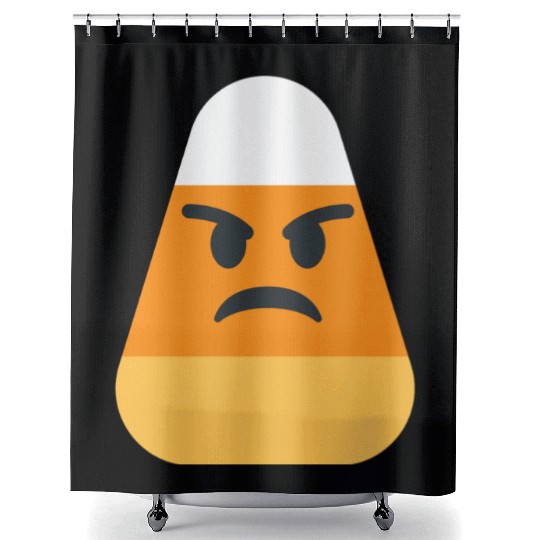 Angry Candy Corn Halloween Costume Shower Curtains