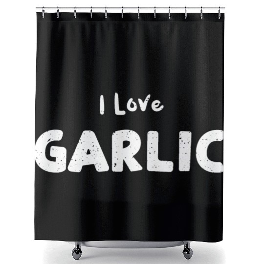 I Love Garlic - Halloween Shower Curtains