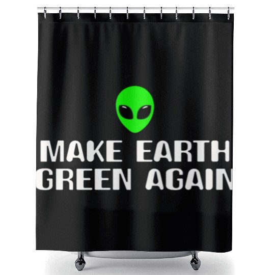 Alien Gift Extraterrestrial UFO AREA 51 Sci-fi Shower Curtains