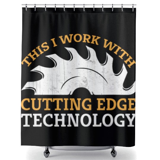 Chainsaw Carving Woodworking Carpenter Shower Curtains