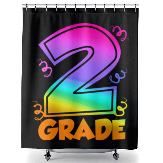 Back To School Teacher Students 2nd Grade Shower Curtains