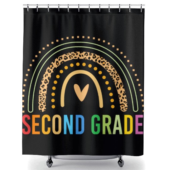 Second Grade Teacher School 2nd Grade Rainbow Shower Curtains