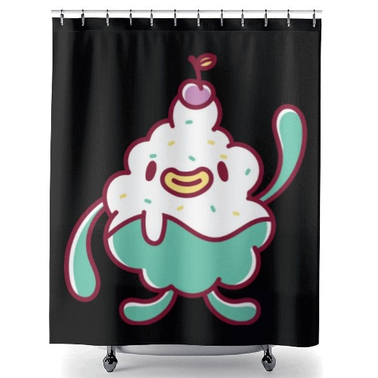 Green Monster Party 11 Shower Curtains