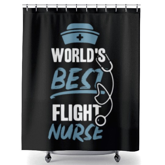 World's Best Flight Nurse Team Job Medic Shower Curtains
