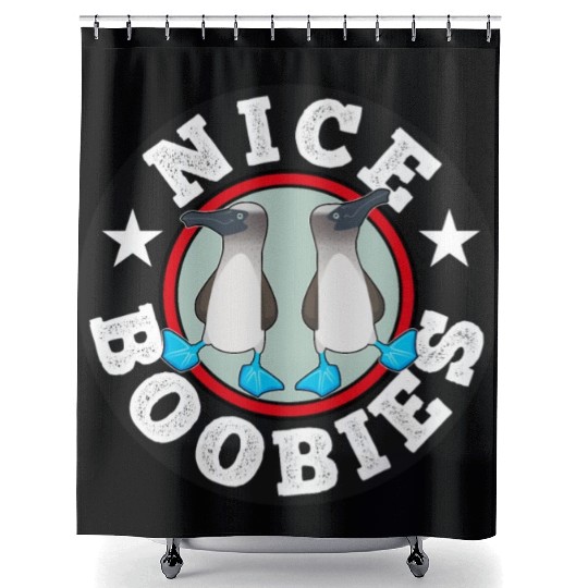 Blue Footed Booby Bird Funny Gift Shower Curtains