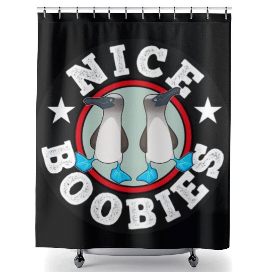 Blue Footed Booby Bird Funny Gift Shower Curtains
