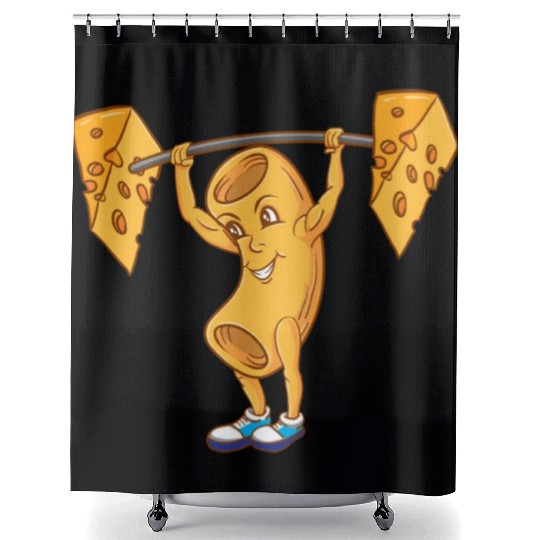 Macaroni Cheeselifting For Macaroni Cheese Lover Shower Curtains