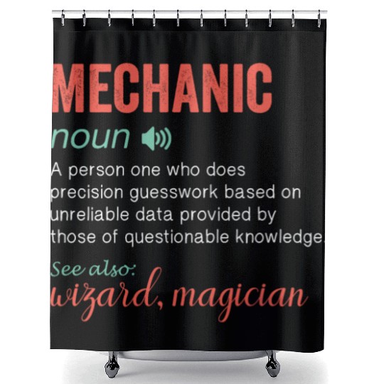 Noun Definition Nutrition for a Mechanic Shower Curtains