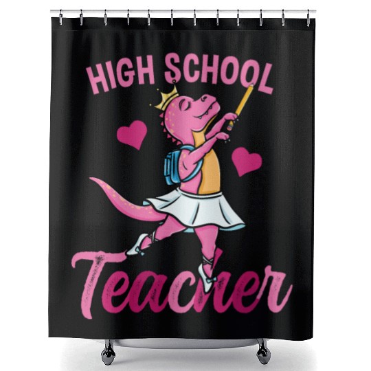 High School Teacher Ballet Back To School Girls Shower Curtains