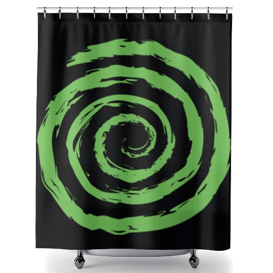Geometric Shapes. Circle Spiral Shape Shower Curtains