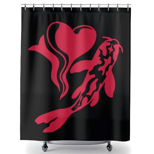 koi fish I Love Shower Curtains