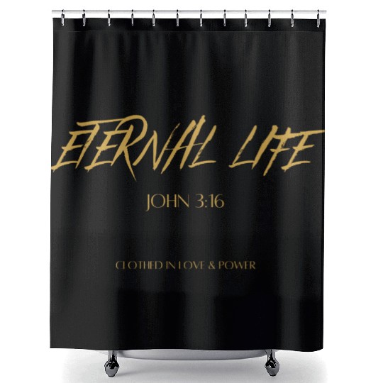Eternal life John 3:16 Shower Curtains