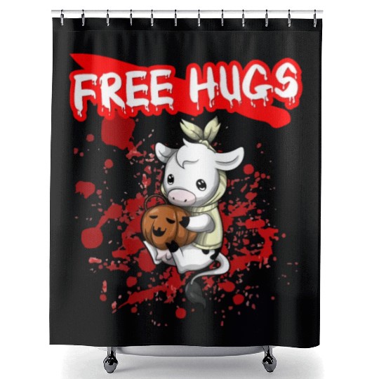 Free Hugs Halloween Sarcasm Scary Creepy Costume Shower Curtains