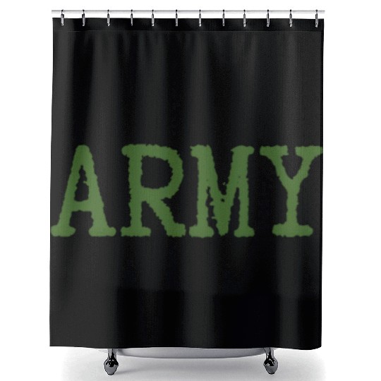 Vintage USA Army Military Green Cute US Retro US Shower Curtains