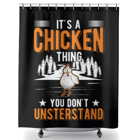 It's A Chicken Thing Chickens Shower Curtains