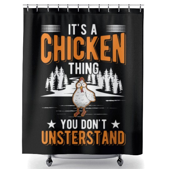 It's A Chicken Thing Chickens Shower Curtains