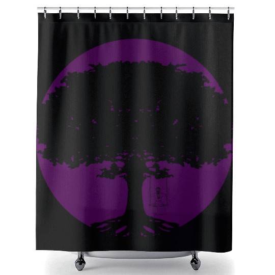 Girl swinging on a tree Shower Curtains
